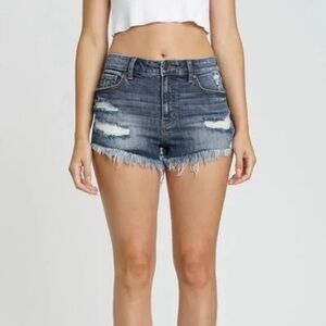 Eunina High Waisted Cut off shorts